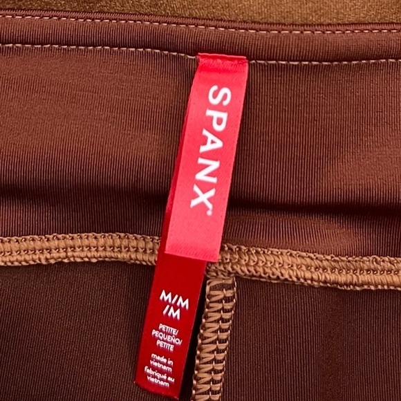 NWT Spanx Faux Suede Pull On High Waisted Leggings Rich Caramel - Picture 7 of 10